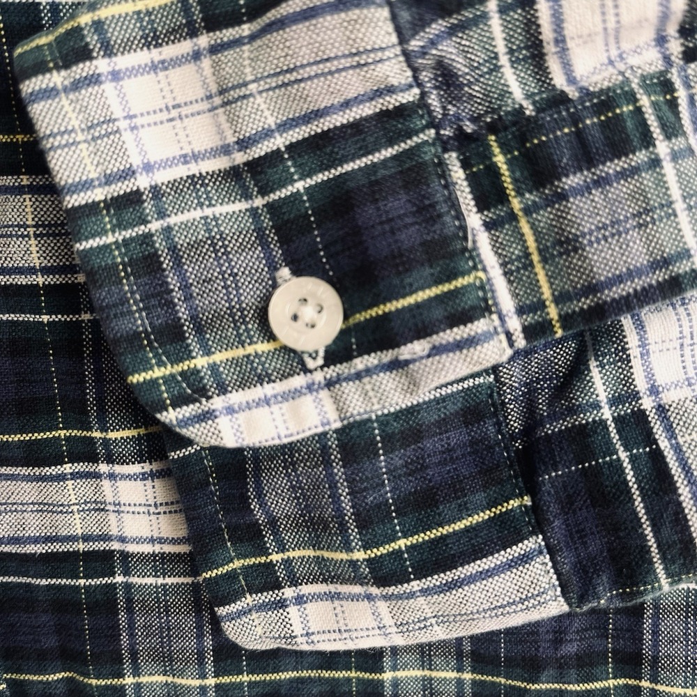 Ralph Lauren Shirt Mens XL Blue Plaid Long Sleeve Button Up Tilden Crest Golf - Picture 3 of 10
